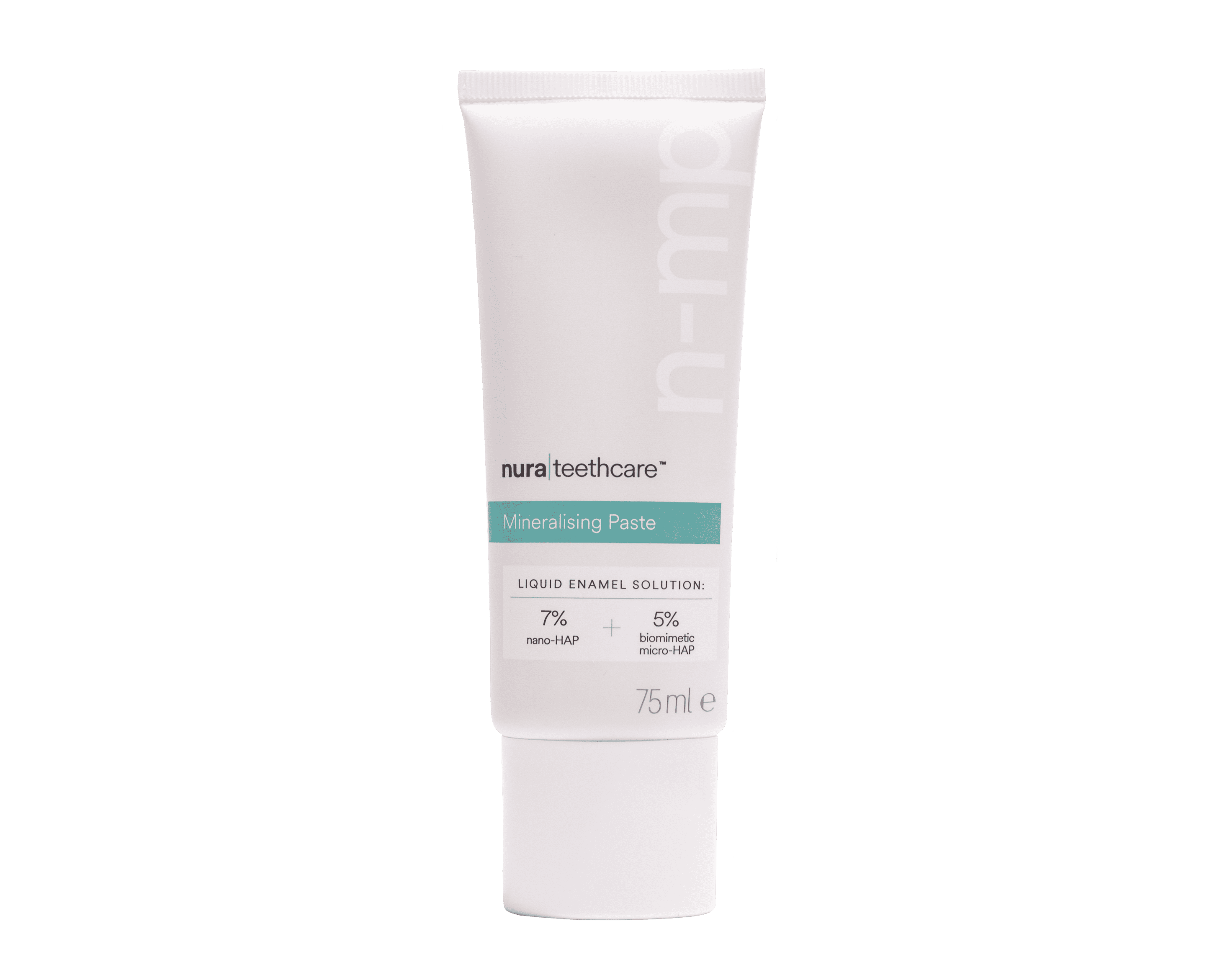 Single tube of Nura 12% Hydroxyapatite Toothpastes (Nano + Micro Hydroxyapatite).