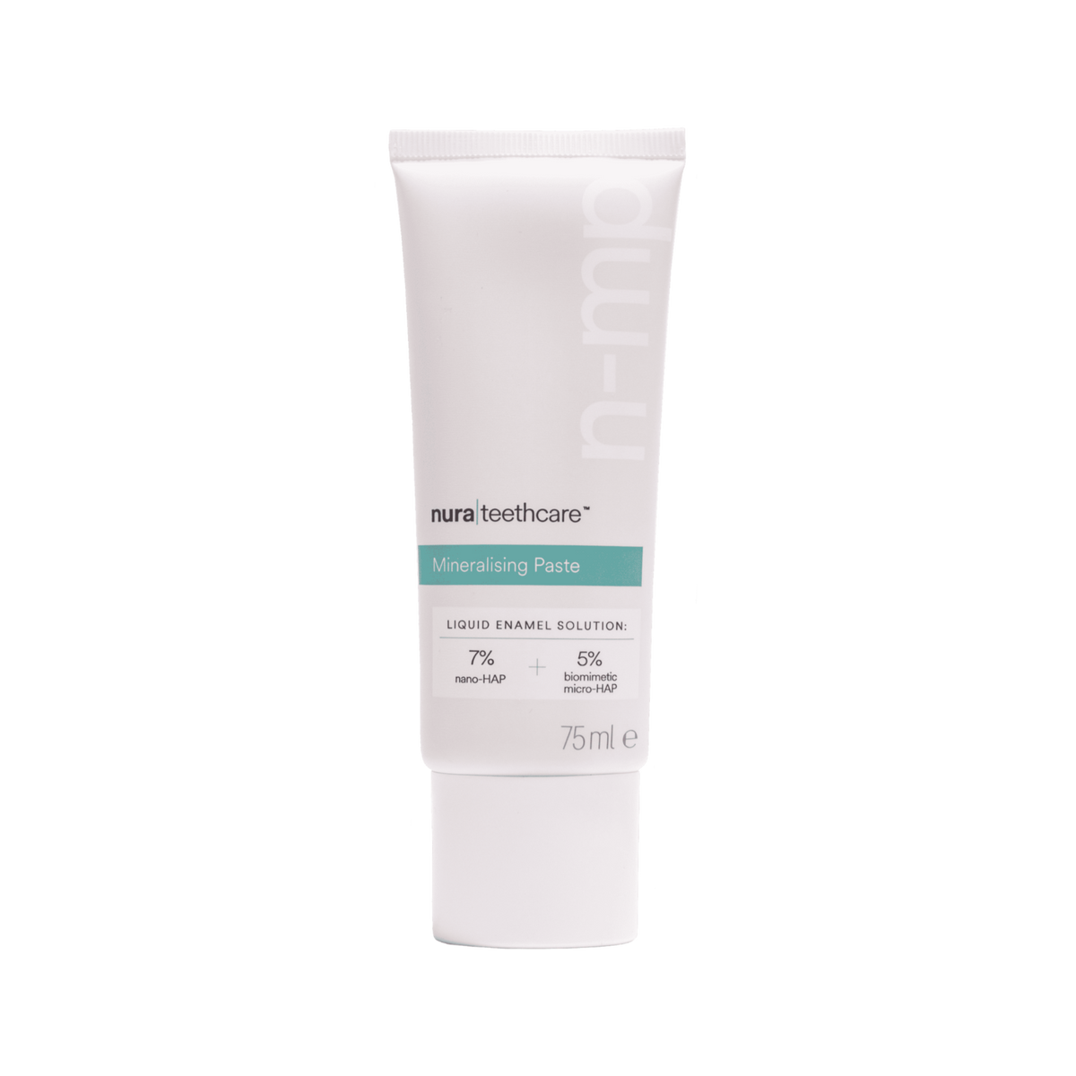 Single tube of Nura 12% Hydroxyapatite Toothpastes (Nano + Micro Hydroxyapatite).