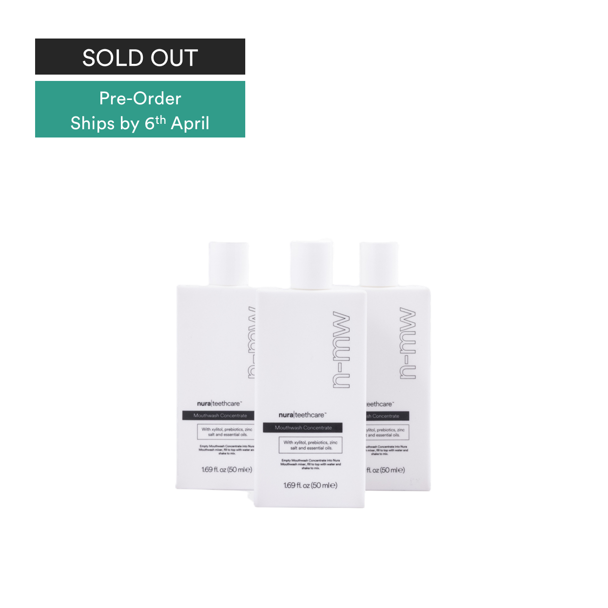 Mouthwash Concentrate Refills with Prebiotics - Bundle of 3