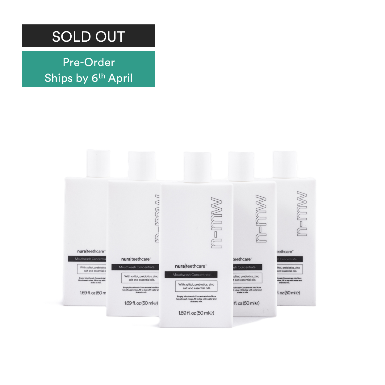 Mouthwash Concentrate Refills with Prebiotics - Bundle of 5