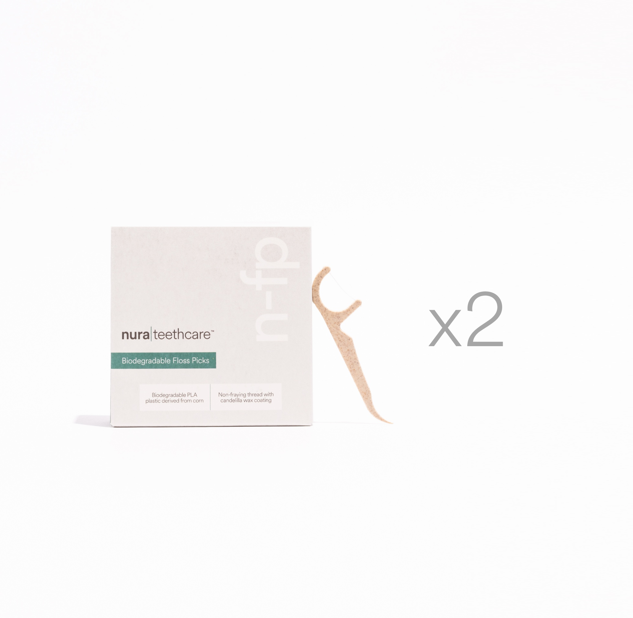 Biodegradable Floss Picks (2x Boxes of 50)